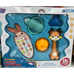 Набор для детей 1 (Телефон, пустышка, соска, мячики)