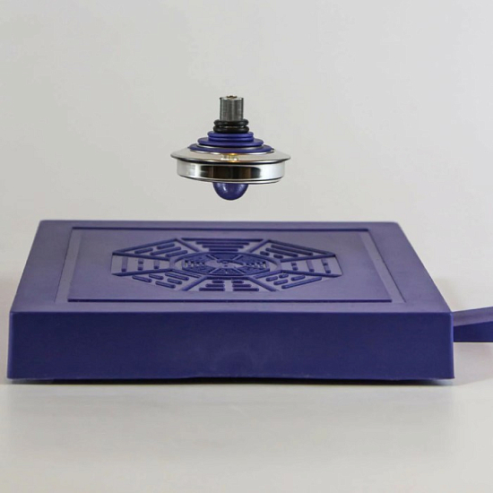 Левитирующий волчок на магнитной подушке синий (левитрон)