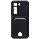 Задняя накладка ZIBELINO Soft Matte для Infinix Hot 50 Pro 4G (черный) с микрофиброй