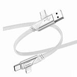 Кабель Type-C <--> Type-C  1.2м HOCO U119, серый, PD 60Вт