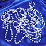 Бусы на ёлку 2,7 м "Хрустальные бусы" d-6 мм шарики  4316910