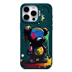 Задняя накладка SC335 для iPhone 15 Pro Max  (медведь) (dark green) (227025)