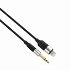 Кабель Jack 3.5 >--> Lightning  1.0м EARLDOM AUX54 чёрный