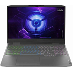 Ноутбук игровой 15.6" Lenovo LOQ 15IRH8 (Intel Core i5-12450H/ 16GB/ SSD 512GB/ RTX 4050/ DOS) (82XV00QURK), тёмно-серый