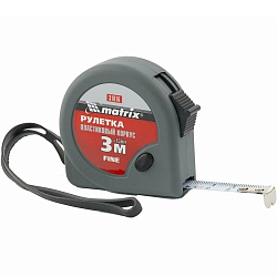 Рулетка 3м х 13мм MATRIХ FINE 31016, пластиковый корпус