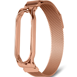 Металлический ремешок ISA для Xiaomi M3/4/5/6 Milanese розовое золото (Rose Gold) #3
