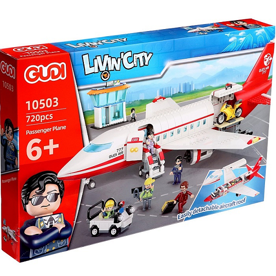 Конструктор GUDI Город «Рейс 777», 720 деталей
