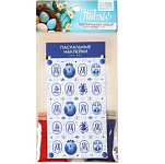 Пасхальный набор с декором для яиц «Гжель», 2 красителя: красный, синий + наклейки