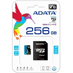 Micro SD 256Gb ADATA microSDHC Class 10 UHS-I A1 100/25 MB/s (SD адаптер)