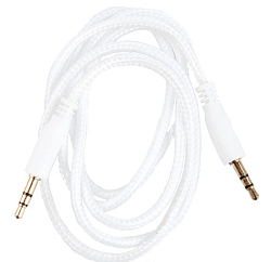 Кабель Jack 3.5 <--> Jack 3.5  1.0м JETACCESS JA-AC02 в оплётке белый