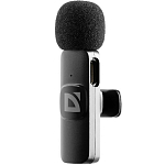 Микрофон петличный DEFENDER Talky-137 wrls, черный
