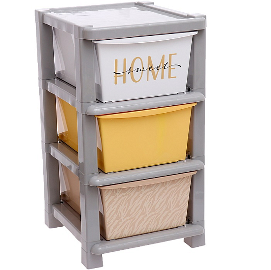 Комод Соломон пластиковый универсальный, 3 секции 1200581