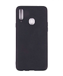 Силиконовый чехол QUMANN для Samsung Galaxy A21 матовый черный