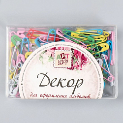 Набор декора для творчества "Булавка" набор 100 шт цветной 2 см 7,5х5х2 см   9359053