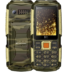 Телефон BQ 2430 Tank Power Camouflage+Gold