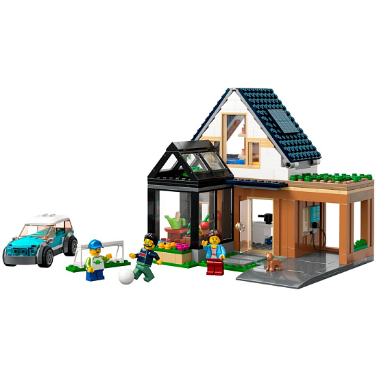Конструктор LEGO City 60398 Семейный дом и электромобиль