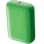 Внешний АКБ Movespeed, 1 порт USB-C, 1 порт USB-A, 2 встроенных кабеля USB-C, 10000mah (YSPBQ10) Зеленый