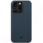 Чехол PITAKA MagEZ Case 3 для iPhone 14 Pro 6.1", черный/синий (Black/Blue Twill) 1500D