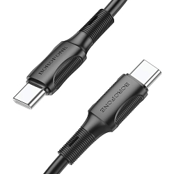 Кабель Type-C <--> Type-C  1.0м BOROFONE BX80 чёрный