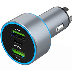 Авто ЗУ 2USB/1Type-C MIVO MU-344Q 30W