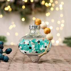 Украшение ёлочное "Пора чудес" геометрия снег, 8х8 см, прозрачный арт.6949446 г.Екатеринбург