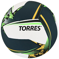 Мяч волейбольный TORRES Save, PU, гибридная сшивка, 12 панелей, р. 5, PU, бутиловая камера