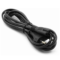 Кабель питания 1.0м CABLEXPERT PC-184/2-1М, CEE 7/16 - C7, 2-pin, 2х0,5, черный, пакет