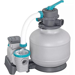 Песочный фильтр-насос BESTWAY 58497, 6056л/ч, резервуар для песка 9кг, фракция 0.45-0.85мм