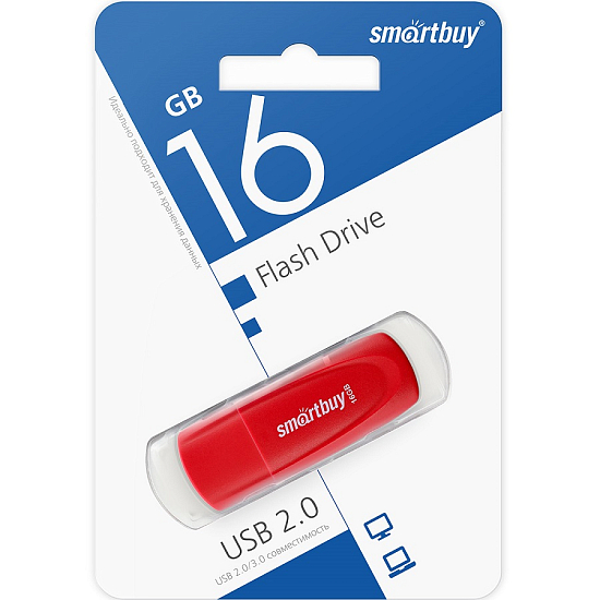 USB 16Gb Smart Buy Scout красный, USB2.0
