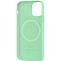 Задняя накладка Silicone Casе для iPhone 12 Pro Max Pistachio (MagSafe + анимация NFC) c LOGO