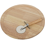 Набор: доска круглая 31 см, нож для пиццы REGENT Linea Bosco 93-BO-6-02