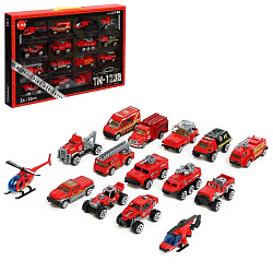 Набор металлических машин «Пожарная служба», в наборе 15 шт 9577560