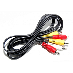 Кабель 3RCA <--> 3RCA  1.5м ATCOM АТ1003 чёрный