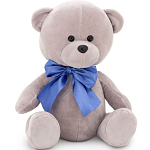 Мягкая игрушка Медведь Топтыжкин серый: с бантиком, 17 см