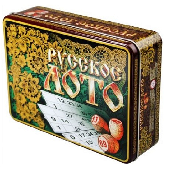 Лото Русское Узоры (жестяная коробка)