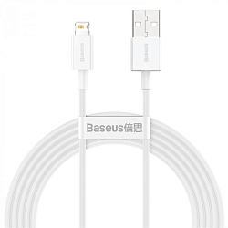 Кабель USB <--> Lightning  2.0м BASEUS белый (CALYS-C02)