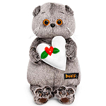 Мягкая игрушка Кот Басик с весенним сердцем 22 см (Ks22-306)