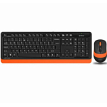 Клавиатура+мышь БП A4TECH Fstyler FG1010 черный/оранжевый
