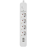 Сетевой фильтр  4.0м ГАРНИЗОН Мультипорт EPS-4-U3-W-4, белый, 4 розетки, 10А, 3USB, ур.защиты 2+, пакет
