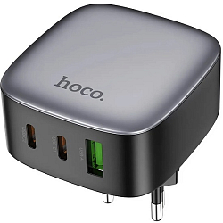 Сетевое ЗУ 1USB/2Type-C HOCO CS33A, Amanecer, черный, 30Вт