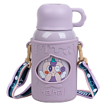 Термос, 500 мл, Детский "Единорог", с кружкой, два вида крышек, сохраняет тепло до 8 ч   9905716