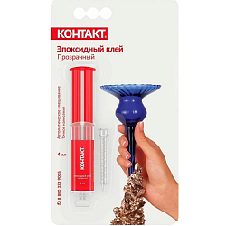 Клей Контакт эпоксидный 4мл двухкомпонентный BL1 прозрачный (1/24/288)