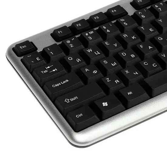 Клавиатура EXEGATE LY-401 серебристая, USB