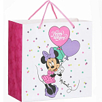 Пакет Happy Birthday, 22×22×11 см, Минни Маус