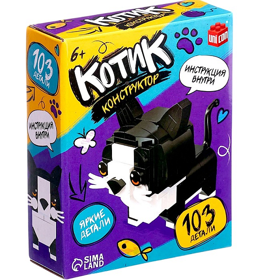 Конструктор UNICON «Котик», 103 детали 10724812