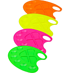 Палитра овальная, 10 ячеек Calligrata "Фонарики", неоновые цвета, МИКС 9517528