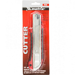 Нож 25мм MATRIX 78959, выдвижное лезвие, усиленная метал. направляющая, метал. обрезин. ручка