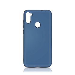 Силиконовый чехол DF для Samsung Galaxy M11/A11 (EU) DF sOriginal-12 (blue) с микрофиброй