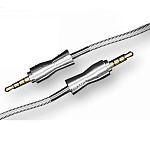 Кабель Jack 3.5 <--> Jack 3.5  0.8м EARLDOM AUX889 серебряный