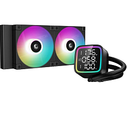 Система жидкостного охлаждения DEEPCOOL LD240 черный, 120 мм, алюминий/медь, 2400 об/мин, 38.71 дБ, 4 pin, 280 Вт